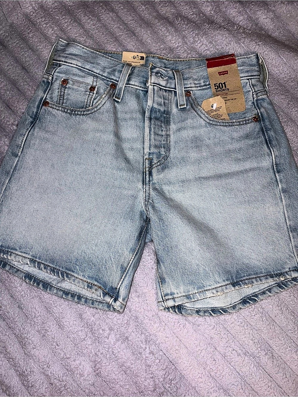Levi's 501 Denim Jean Shorts Waist 25 Blue